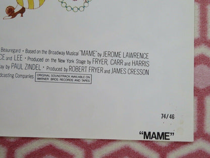 MAME US ONE SHEET POSTER LUCILLE BALL BRUCE DAVISON 1974 - Rendezvous Cinema