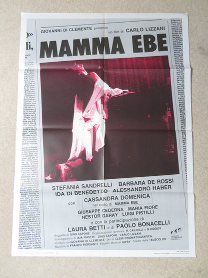 MAMMA EBE ITALIAN 2 FOGLIO POSTER STEFANIA SANDRELLI BERTA DOMINGUEZ D. 1985 Rendezvous Cinema Movie posters