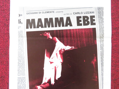 MAMMA EBE ITALIAN LOCANDINA POSTER CASSANDRA DOMENICA STEFANIA SANDRELLI 1985 Rendezvous Cinema Movie posters