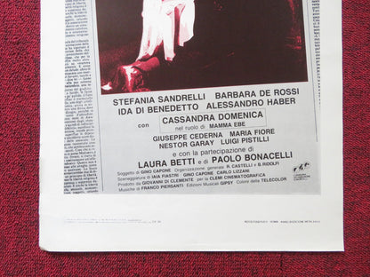 MAMMA EBE ITALIAN LOCANDINA POSTER CASSANDRA DOMENICA STEFANIA SANDRELLI 1985 Rendezvous Cinema Movie posters
