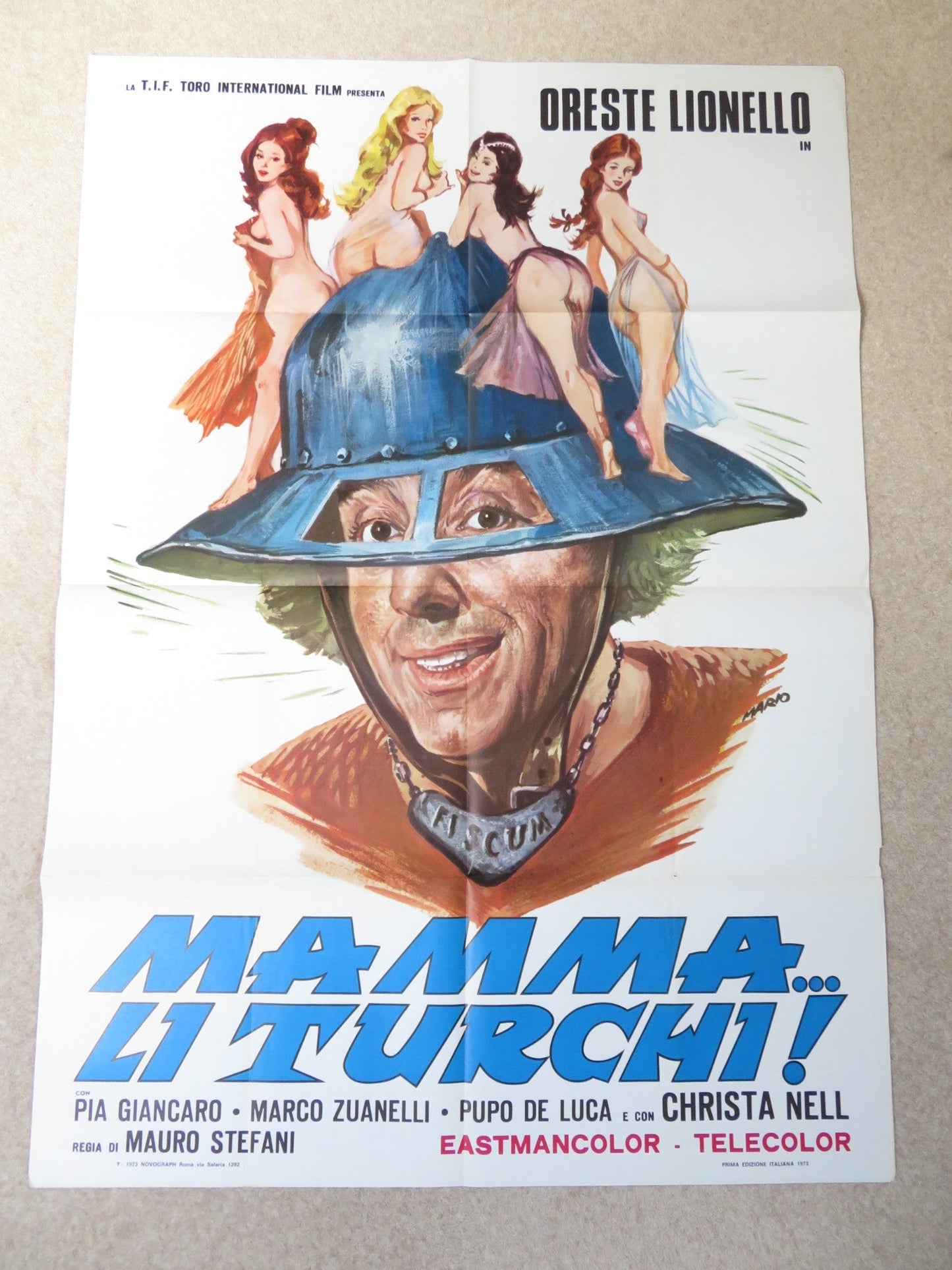 MAMMA.. LI TURCHI! ITALIAN 2 FOGLIO POSTER ORESTE LIONELLO PIA GIANCARO 1973 Rendezvous Cinema Movie posters