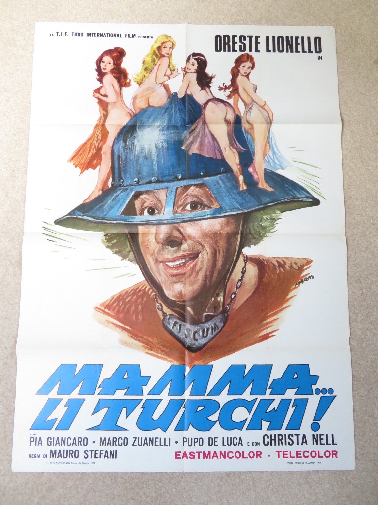 MAMMA.. LI TURCHI! ITALIAN 2 FOGLIO POSTER ORESTE LIONELLO PIA GIANCARO 1973 Rendezvous Cinema Movie posters