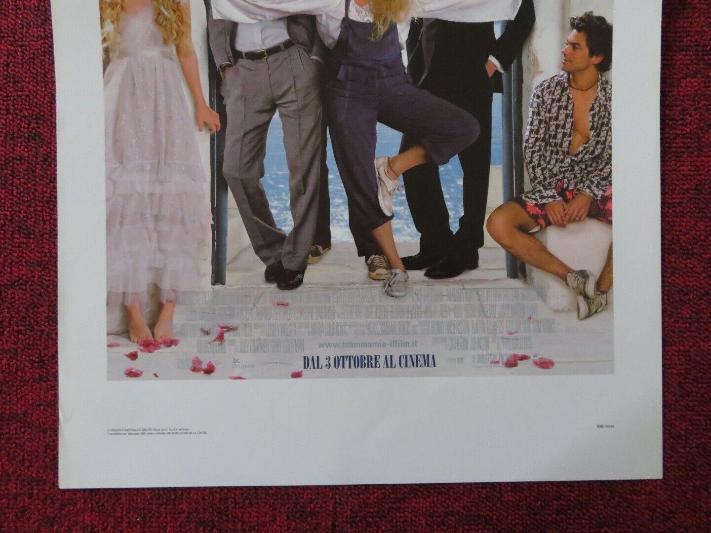 MAMMA MIA! ITALIAN LOCANDINA (27.5"x13") POSTER MERYL STREEP PIERCE BROSNAN 2008 Movie posters