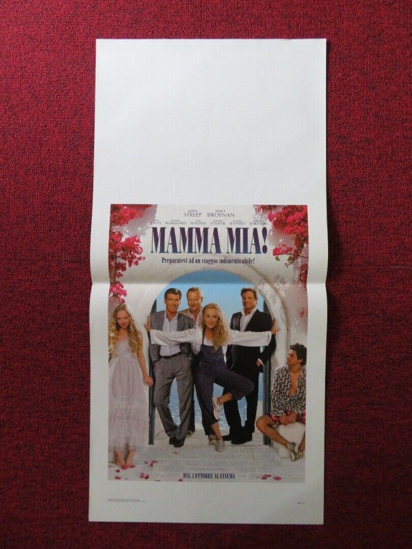 MAMMA MIA! ITALIAN LOCANDINA (27.5"x13") POSTER MERYL STREEP PIERCE BROSNAN 2008 Movie posters
