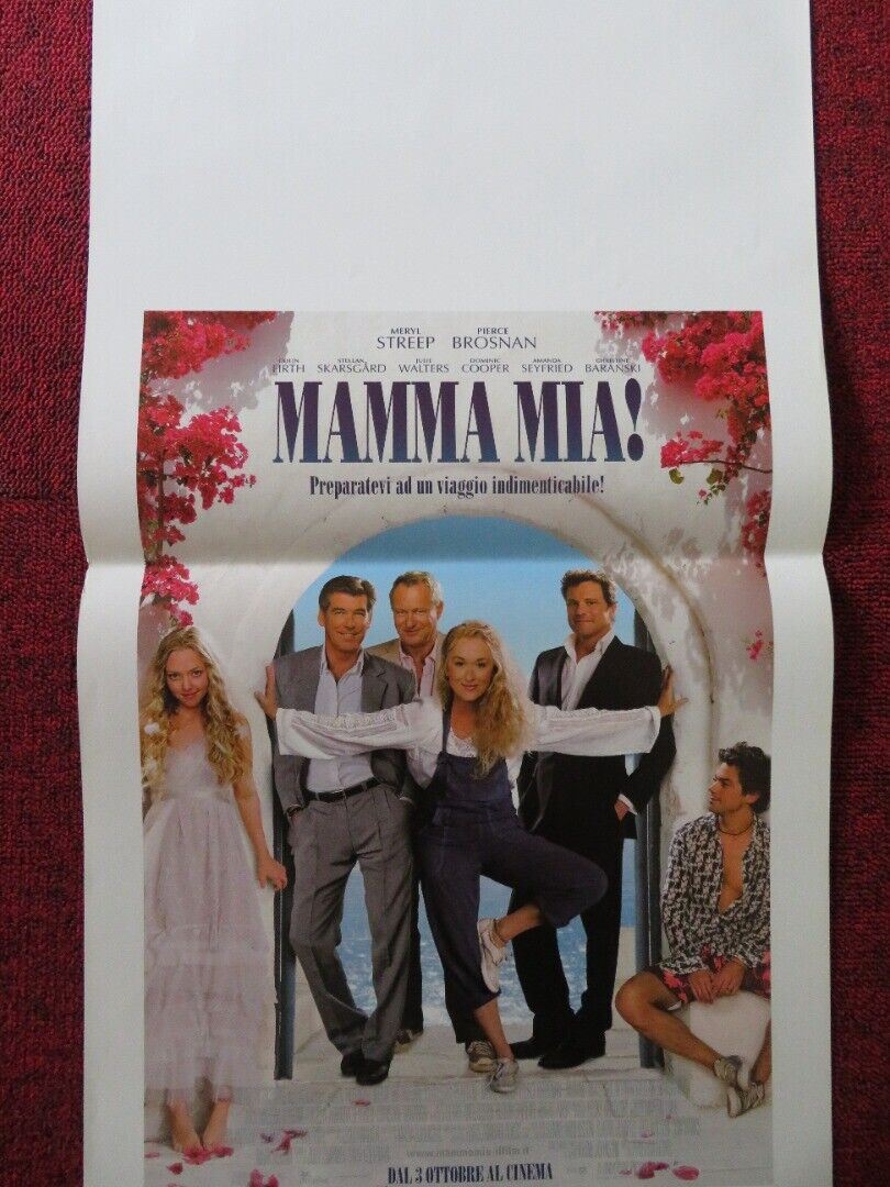 MAMMA MIA! ITALIAN LOCANDINA (27.5"x13") POSTER MERYL STREEP PIERCE BROSNAN 2008 Movie posters