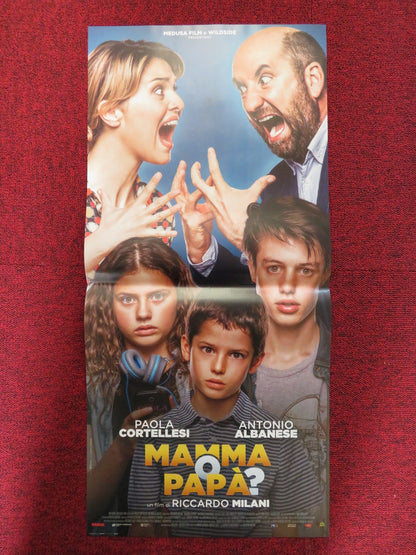 MAMMA O PAPA ? ITALIAN LOCANDINA POSTER ANTONIO ALBANESE PAOLA CORTELLESI 2017 Rendezvous Cinema Movie posters