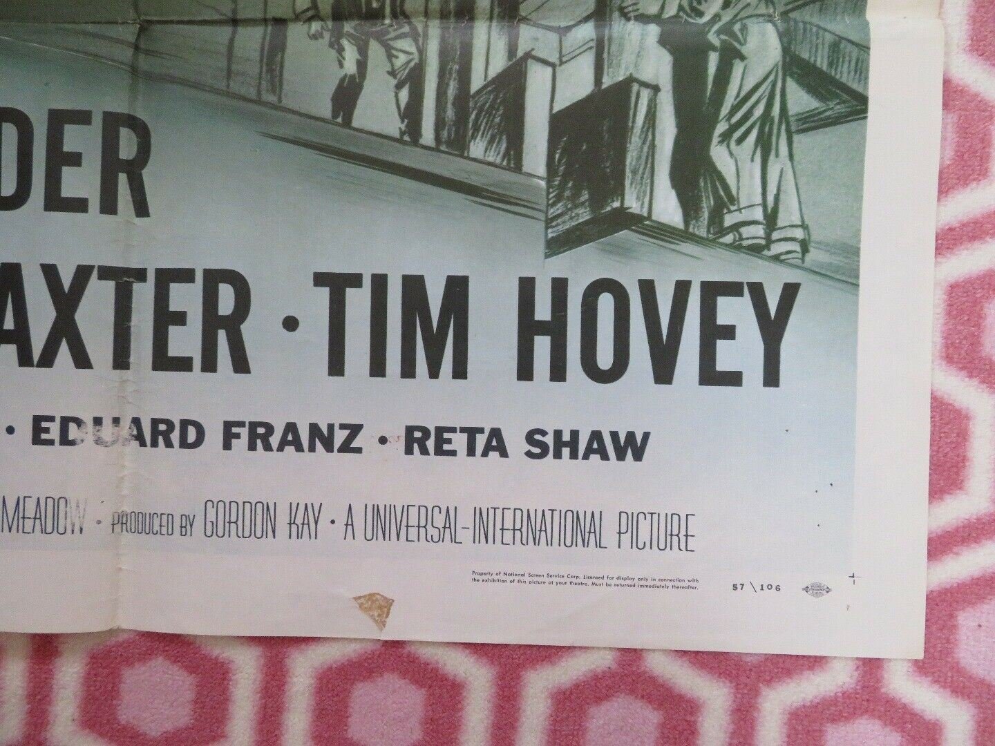 MAN AFRAID US ONE SHEET POSTER GEORGE NADER 1957 Movie posters