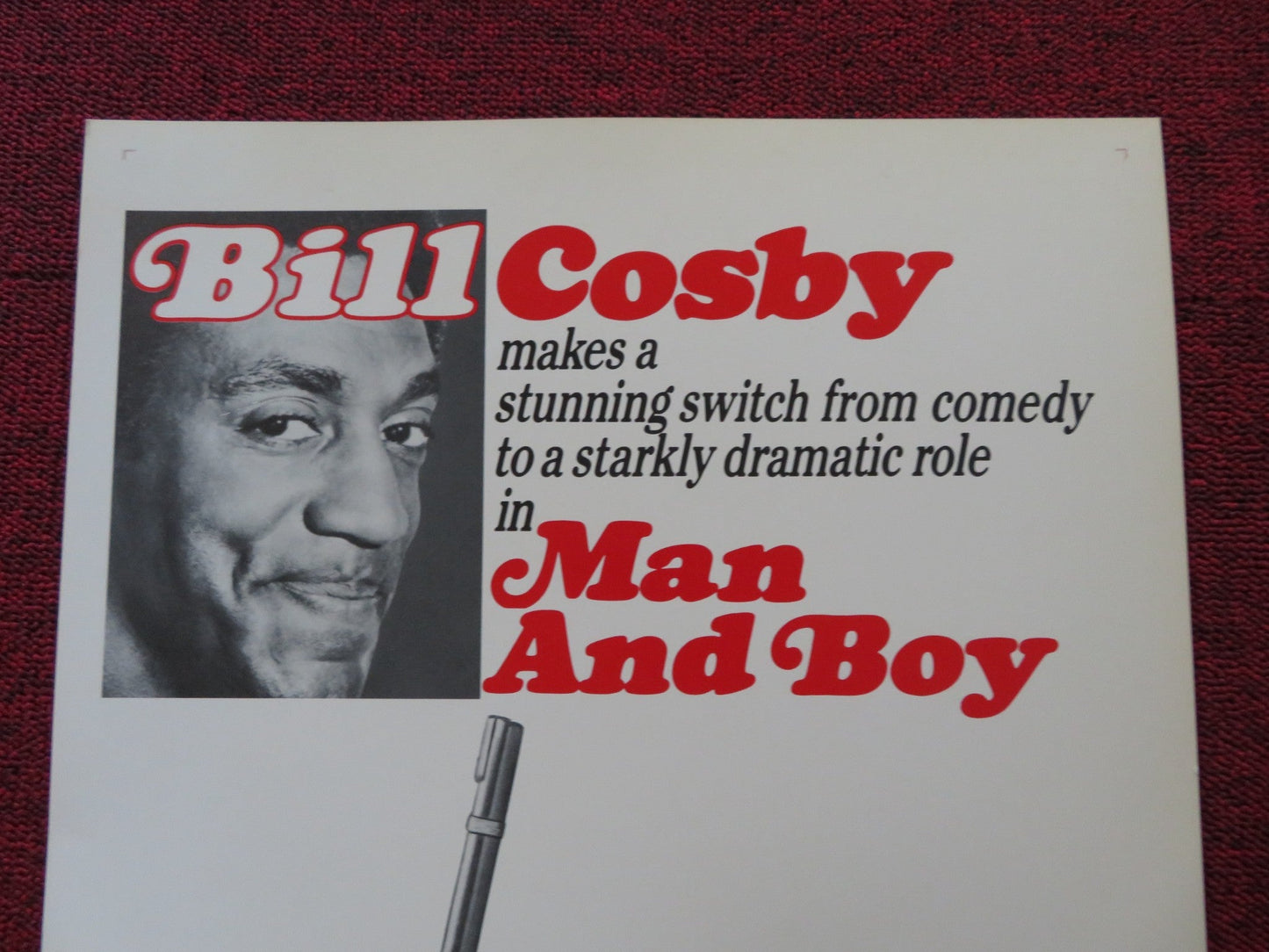 MAN AND BOY US INSERT (14"x 36") POSTER BILL COSBY GLORIA FOSTER 1971 Rendezvous Cinema Movie posters