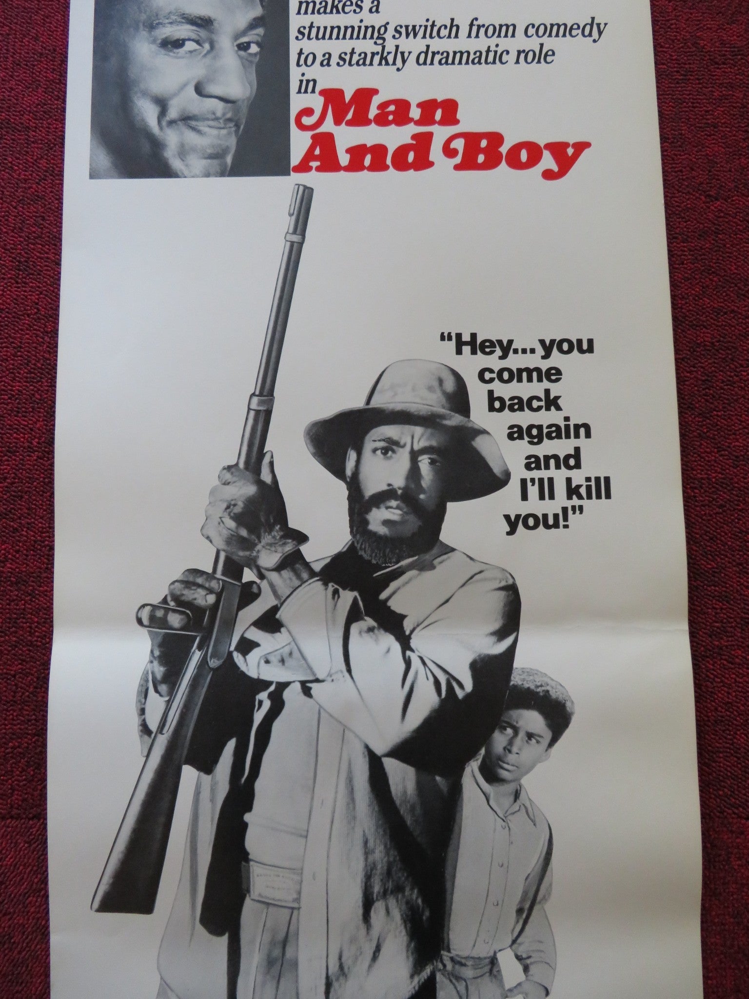 MAN AND BOY US INSERT (14"x 36") POSTER BILL COSBY GLORIA FOSTER 1971 Rendezvous Cinema Movie posters