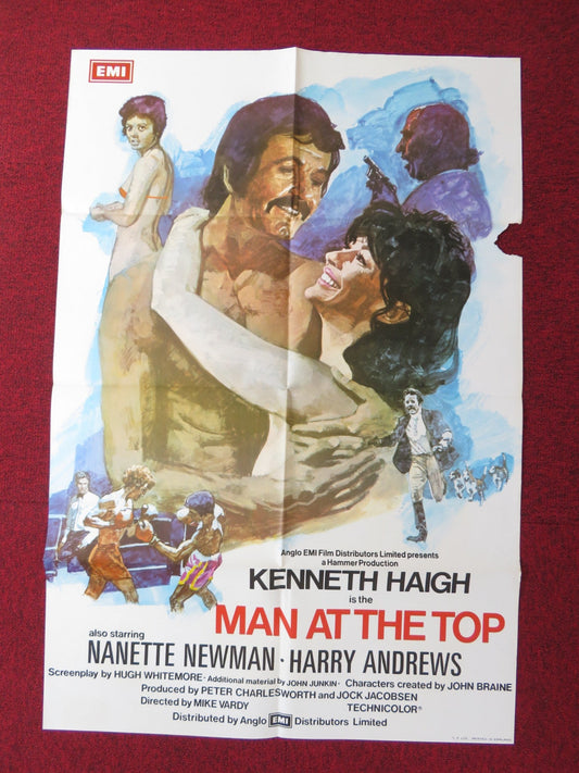 MAN AT THE TOP FOLDED US ONE SHEET POSTER KENNETH HAIGH NANETTE NEWMAN 1975 Rendezvous Cinema Movie posters