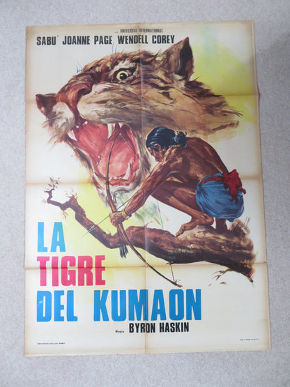 MAN EATER OF KUMAON ITALIAN 2 FOGLIO POSTER SABU WENDELL COREY R1950S Rendezvous Cinema Movie posters