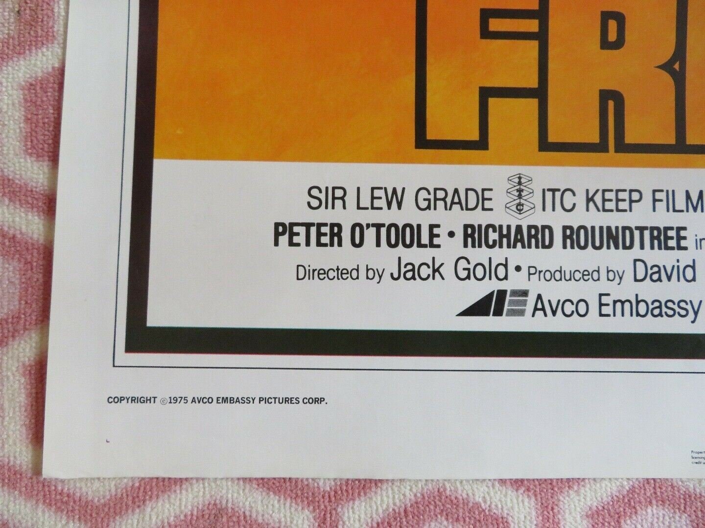 MAN FRIDAY US ONE SHEET POSTER PETER O'TOOLE RICHARD ROUNDTREE 1975 Movie posters