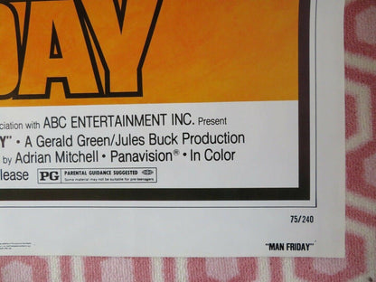 MAN FRIDAY US ONE SHEET POSTER PETER O'TOOLE RICHARD ROUNDTREE 1975 Movie posters