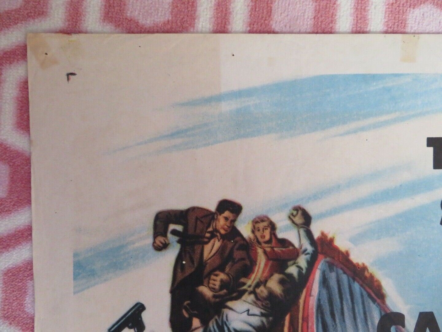 MAN IN THE DARK STYLE 1A FOLDED US ONE SHEET POSTER EDMOND O'BRIEN 1953 - Rendezvous Cinema