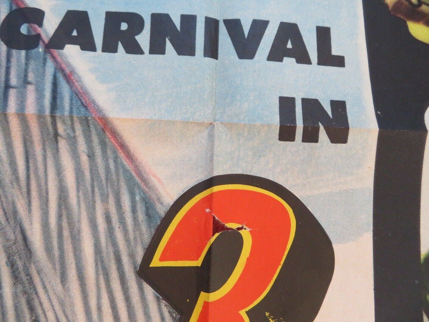 MAN IN THE DARK STYLE 1A FOLDED US ONE SHEET POSTER EDMOND O'BRIEN 1953 - Rendezvous Cinema