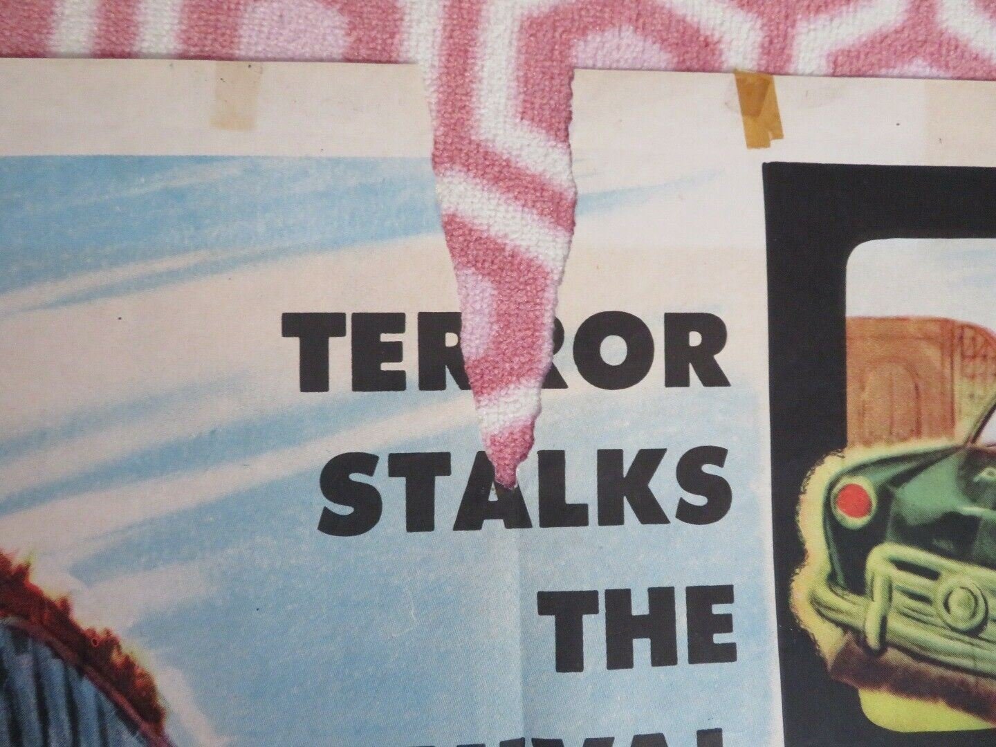 MAN IN THE DARK STYLE 1A FOLDED US ONE SHEET POSTER EDMOND O'BRIEN 1953 - Rendezvous Cinema