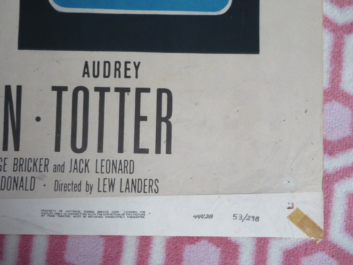 MAN IN THE DARK STYLE 1A FOLDED US ONE SHEET POSTER EDMOND O'BRIEN 1953 - Rendezvous Cinema