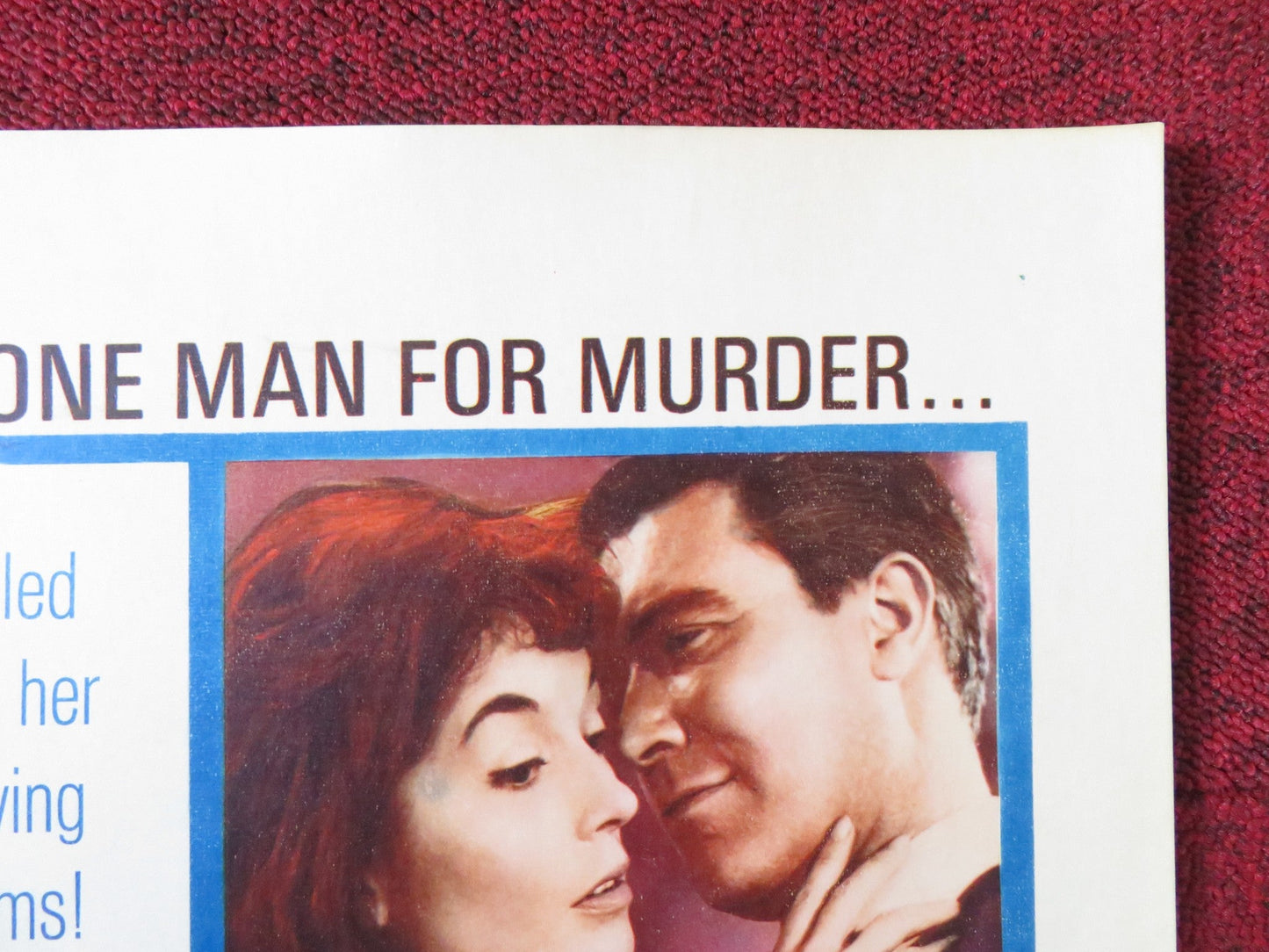 MAN IN THE DARK US HALF SHEET (22"x 28") POSTER WILLIAM SYLVESTER 1965 Rendezvous Cinema Movie posters