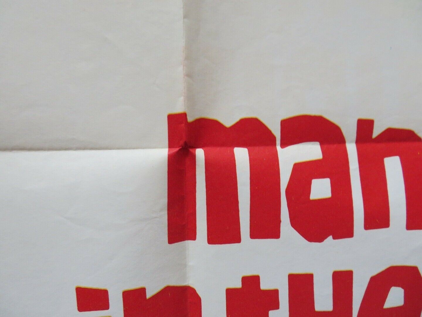 MAN IN THE MIDDLE FOLDED US ONE SHEET POSTER ROBERT MITCHUM FRANCE NUYEN 1964 Movie posters