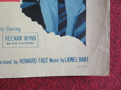 MAN IN THE MIDDLE US HALF SHEET (22"x 28") POSTER ROBERT MITCHUM 1964 Movie posters