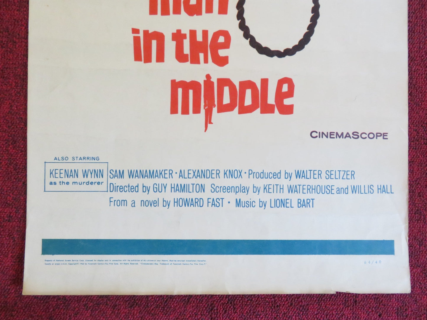 MAN IN THE MIDDLE US INSERT (14"x 36") POSTER ROBERT MITCHUM FRANCE NUYEN 1964 Rendezvous Cinema Movie posters