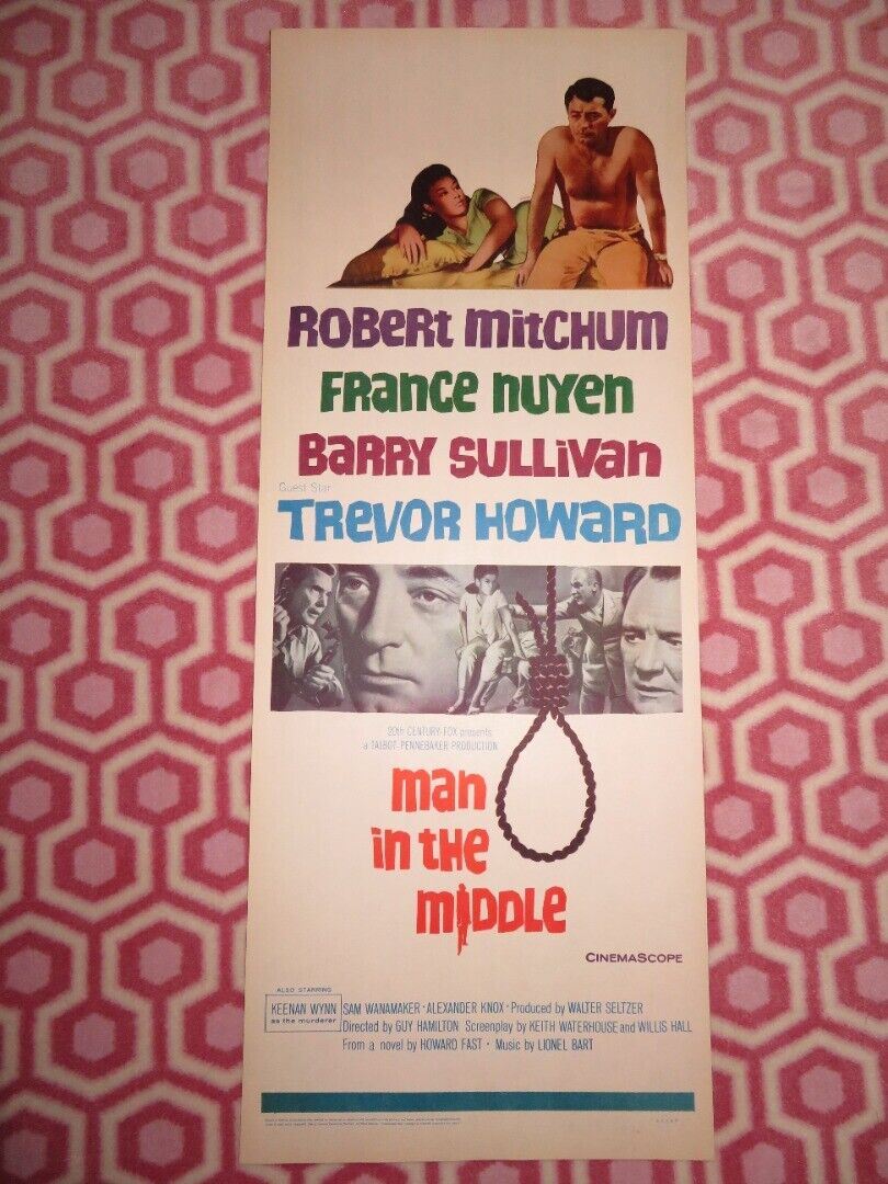 MAN IN THE MIDDLE US INSERT (14"x 36") POSTER ROBERT MITCHUM FRANCE NUYEN 1964 Movie posters