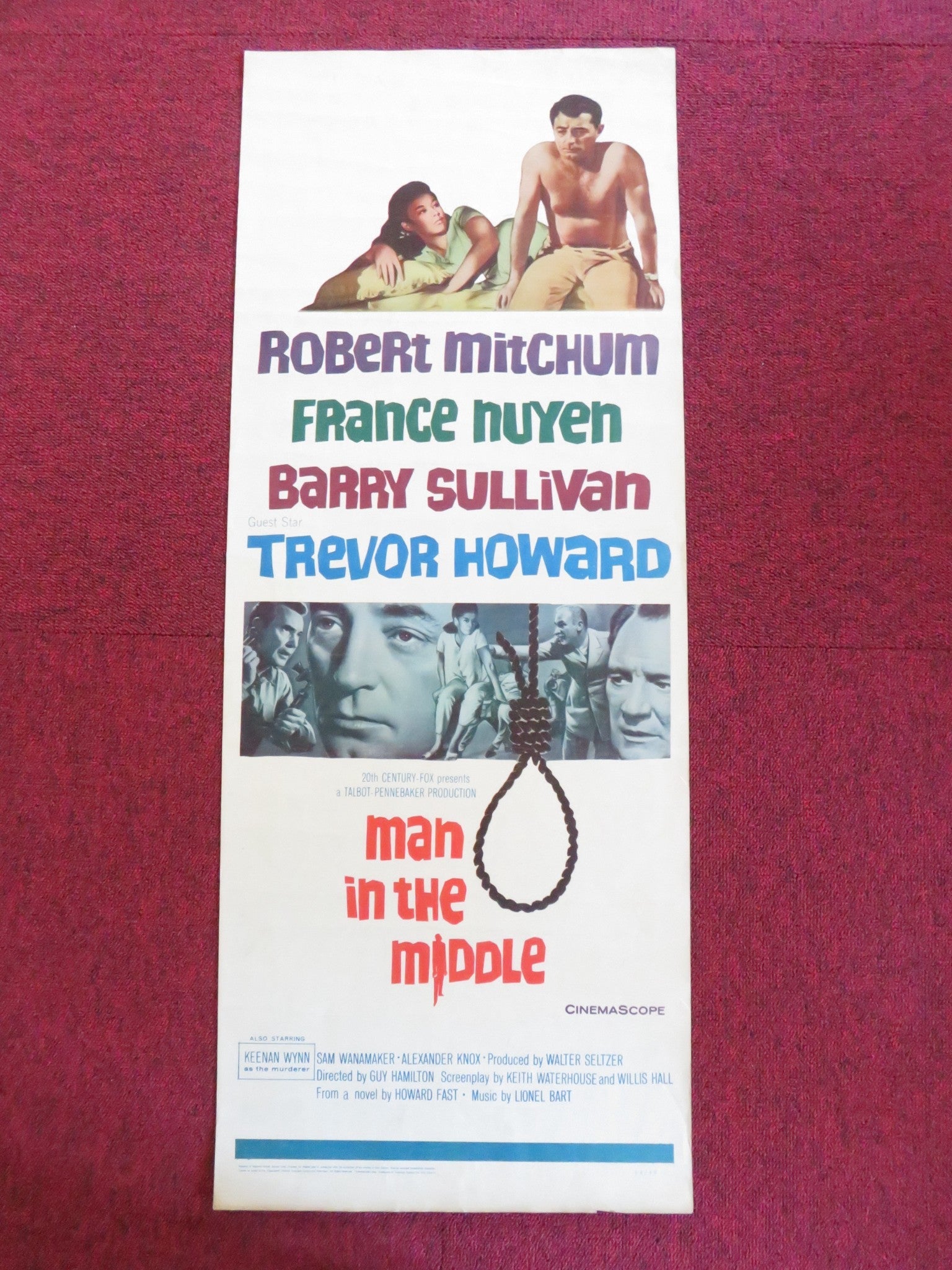 MAN IN THE MIDDLE US INSERT (14"x 36") POSTER ROBERT MITCHUM FRANCE NUYEN 1964 Rendezvous Cinema Movie posters