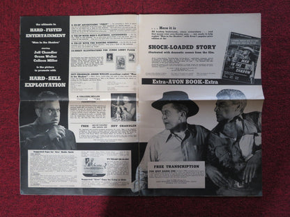 MAN IN THE SHADOW - PRESSBOOK UNCUT UNIVERSAL INTERNATIONAL CHANDLER WELLES 1957 Rendezvous Cinema Movie posters