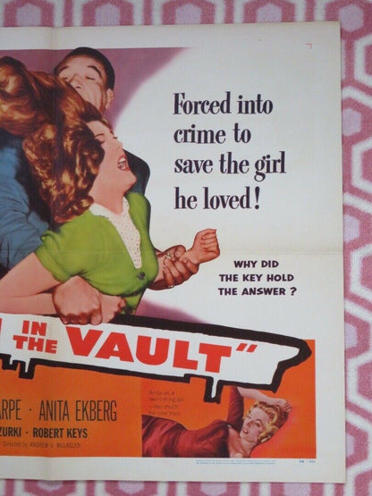 MAN IN THE VAULT US HALF SHEET (22"x 28") POSTER KAREN SHARP W CAMPBELL 1956 - Rendezvous Cinema