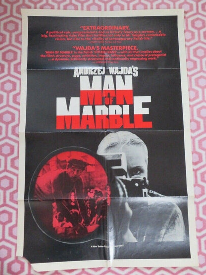 MAN OF MARBLE FOLDED US ONE SHEET POSTER ANDRZEJ WAJDA 1977 - Rendezvous Cinema