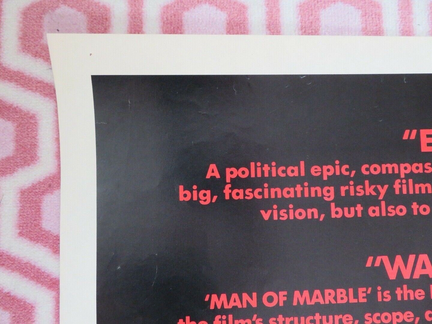 MAN OF MARBLE FOLDED US ONE SHEET POSTER ANDRZEJ WAJDA 1977 - Rendezvous Cinema