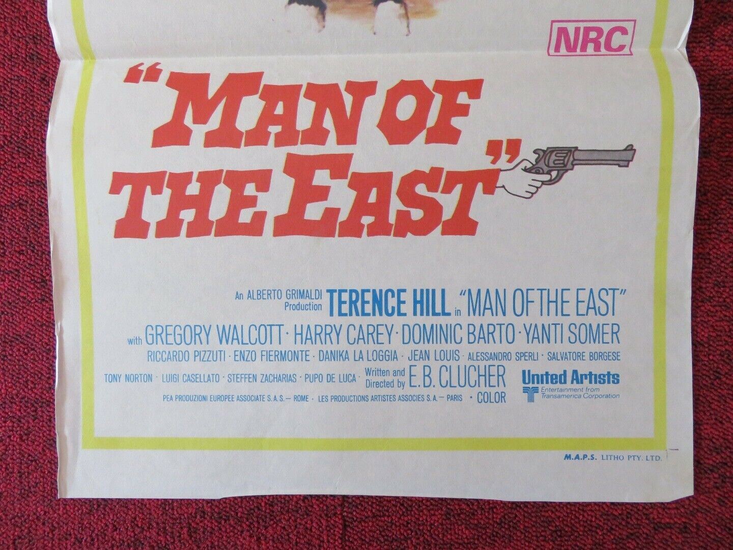 MAN OF THE EAST FOLDED AUSTRALIAN DAYBILL POSTER TERENCE HILL GREGORY WALCOTT Movie posters