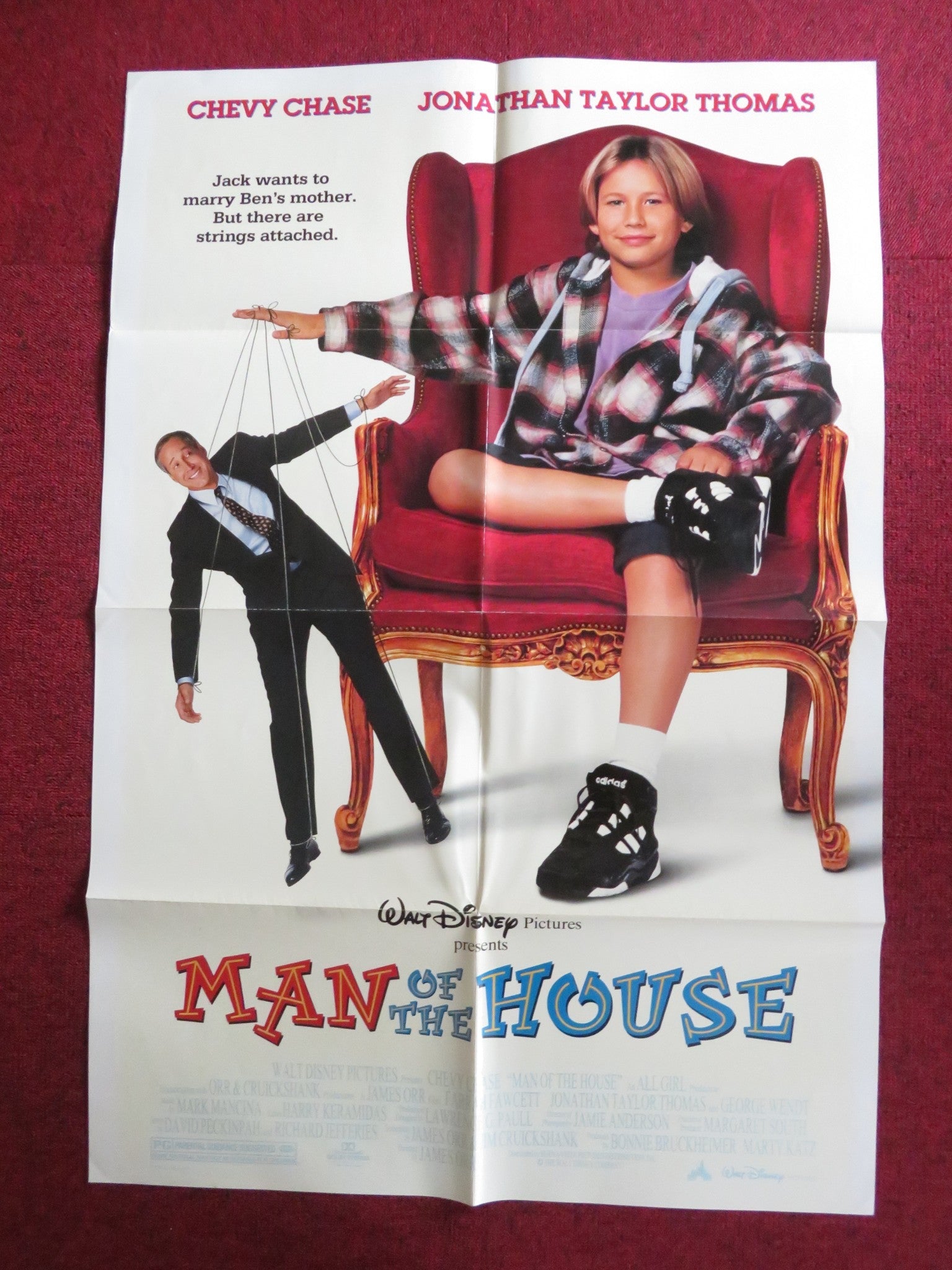 MAN OF THE HOUSE FOLDED US ONE SHEET POSTER DISNEY CHEVY CHASE F. FAWCETT 1995 Rendezvous Cinema Movie posters