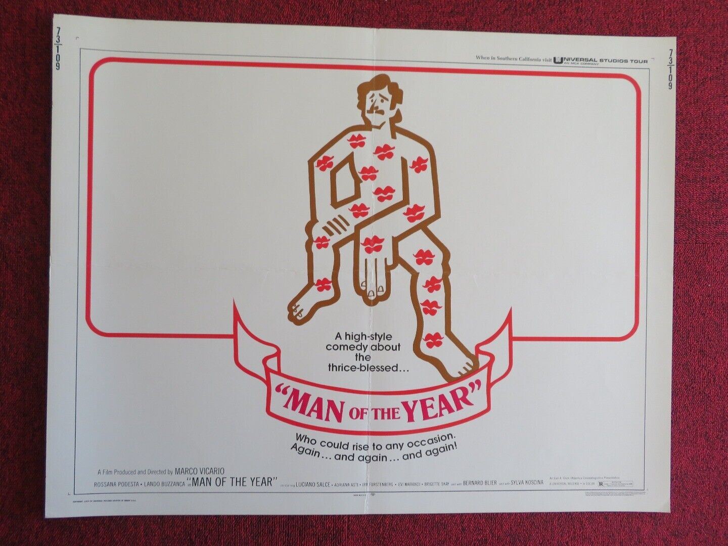 MAN OF THE YEAR / Homo Eroticus US HALF SHEET (22"x 28") POSTER 1973 Movie posters