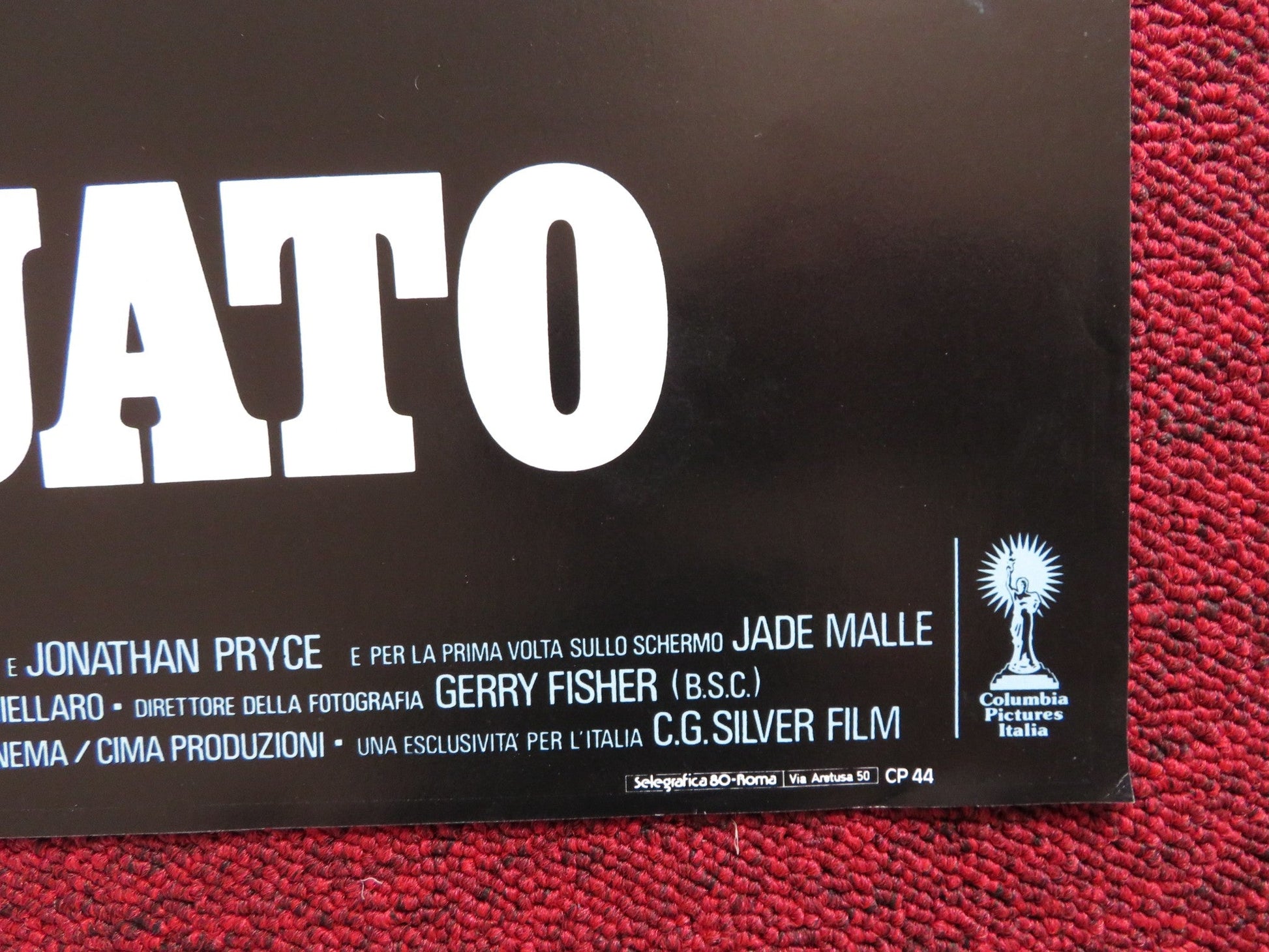 MAN ON FIRE - C ITALIAN FOTOBUSTA POSTER SCOTT GLEN JADE MALLE 1987 Rendezvous Cinema Movie posters