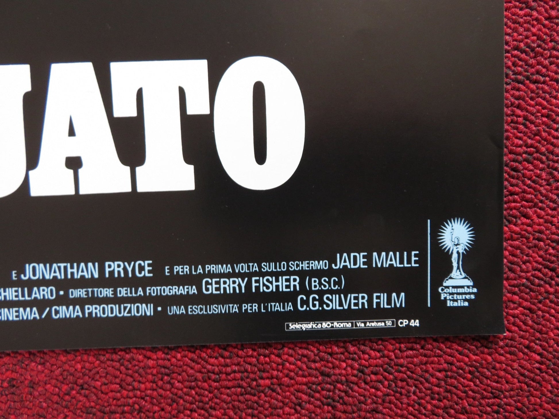 MAN ON FIRE - D ITALIAN FOTOBUSTA POSTER SCOTT GLEN JADE MALLE 1987 Rendezvous Cinema Movie posters