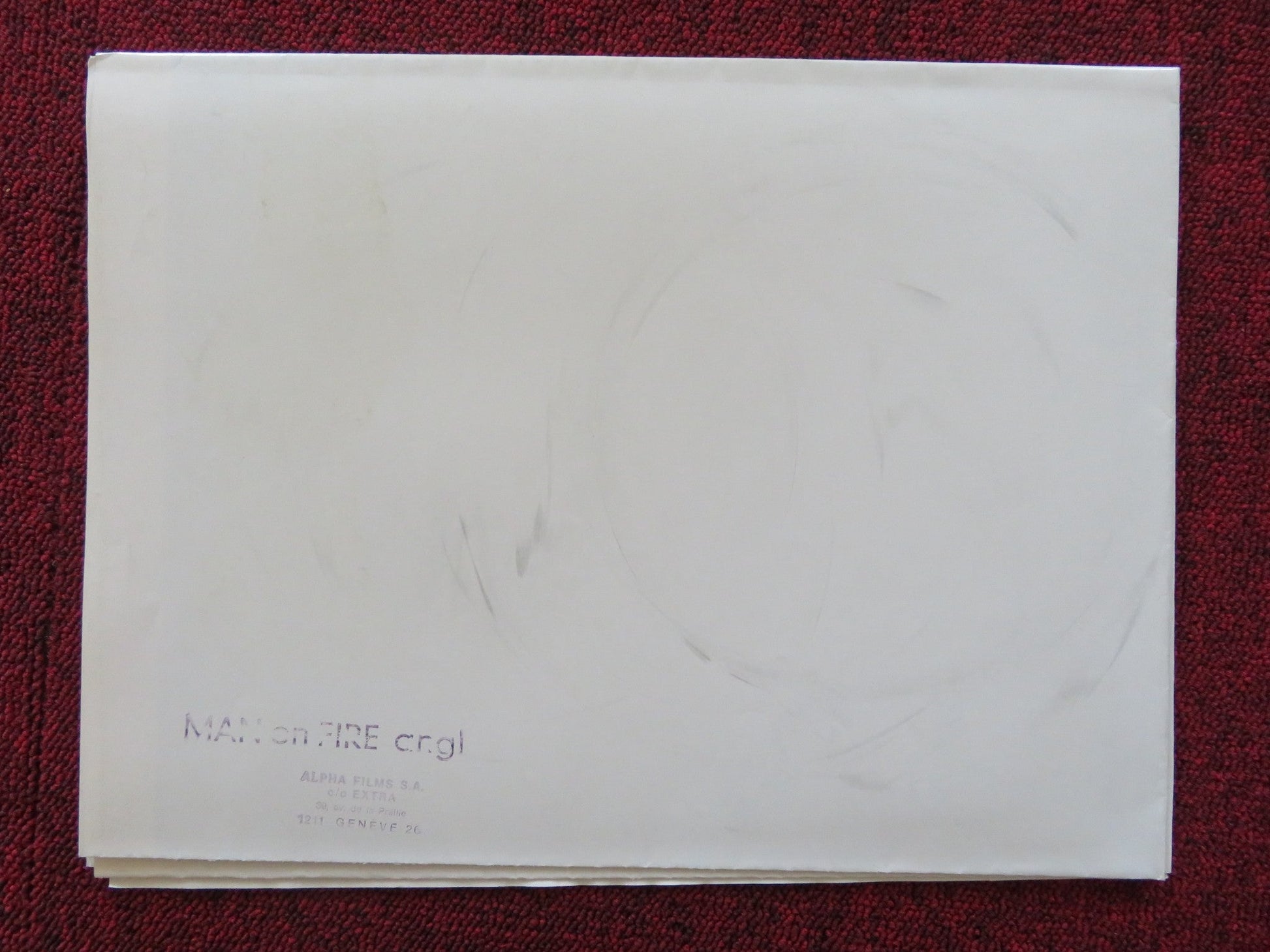 MAN ON FIRE FOLDED US ONE SHEET POSTER SCOTT GLENN JOE PESCI 1987 Rendezvous Cinema Movie posters