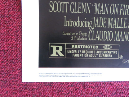 MAN ON FIRE FOLDED US ONE SHEET POSTER SCOTT GLENN JOE PESCI 1987 Rendezvous Cinema Movie posters