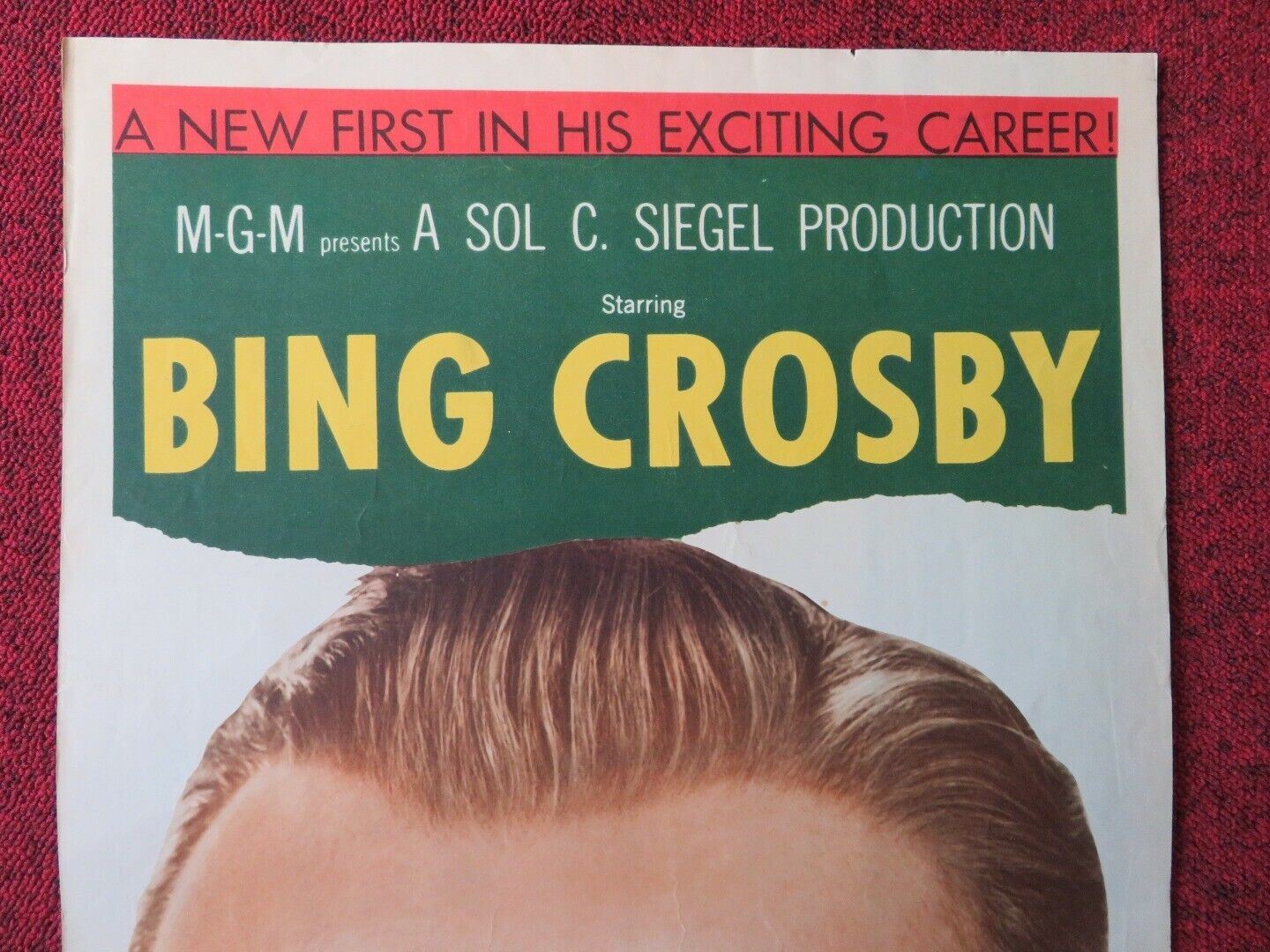 MAN ON FIRE US INSERT (14"x 36") POSTER BING CROSBY INGER STEVENS 1957 Movie posters