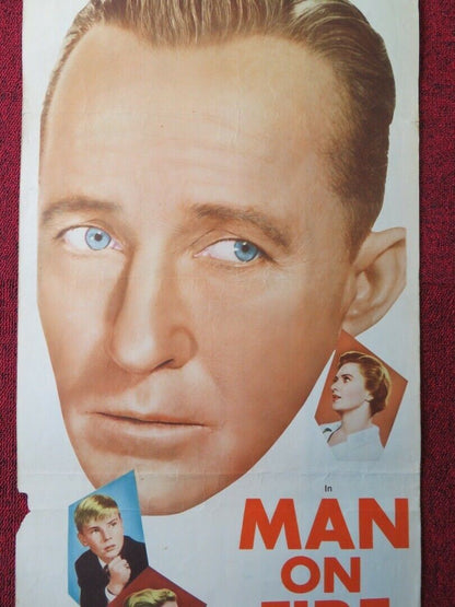 MAN ON FIRE US INSERT (14"x 36") POSTER BING CROSBY INGER STEVENS 1957 Movie posters