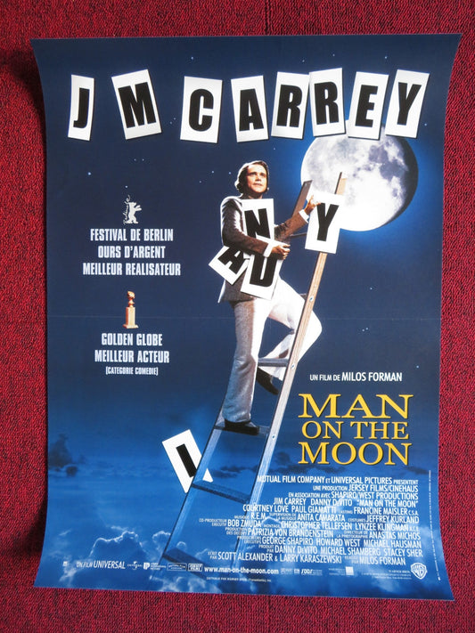 MAN ON THE MOON FRENCH (15.5" x 21") POSTER JIM CAREY DANNY DEVITO 1991 Rendezvous Cinema Movie posters