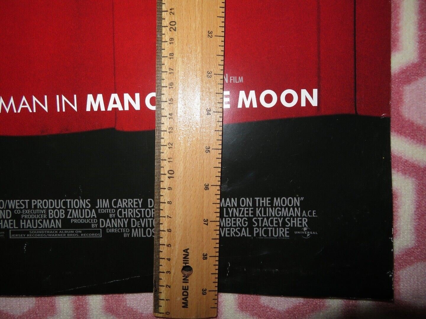 MAN ON THE MOON ONE SHEET ROLLED POSTER JIM CARREY 1999 Movie posters