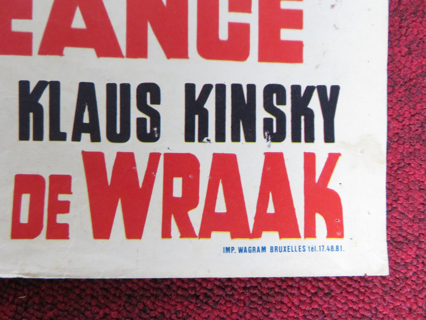 MAN, PRIDE AND VENGEANCE BELGIUM POSTER FRANCO NERO TINA AUMONT 1967 Rendezvous Cinema Movie posters