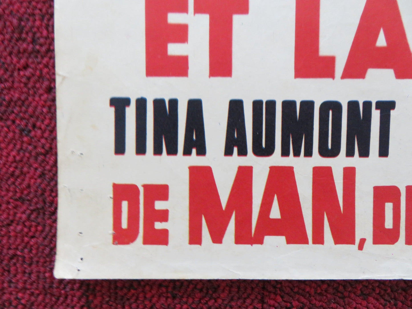 MAN, PRIDE AND VENGEANCE BELGIUM POSTER FRANCO NERO TINA AUMONT 1967 Rendezvous Cinema Movie posters