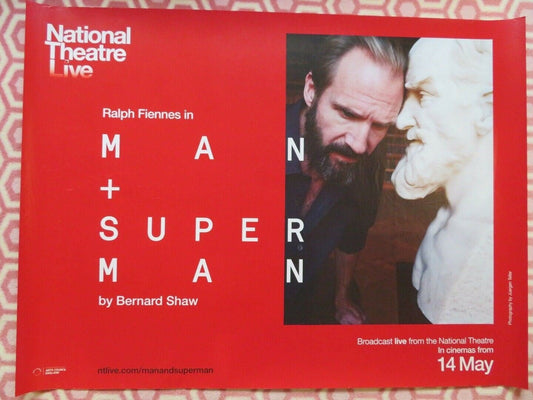 MAN + SUPERMAN QUAD (30"x 40") ROLLED POSTER NATIONAL THEATRE LIVE 2015 Movie posters