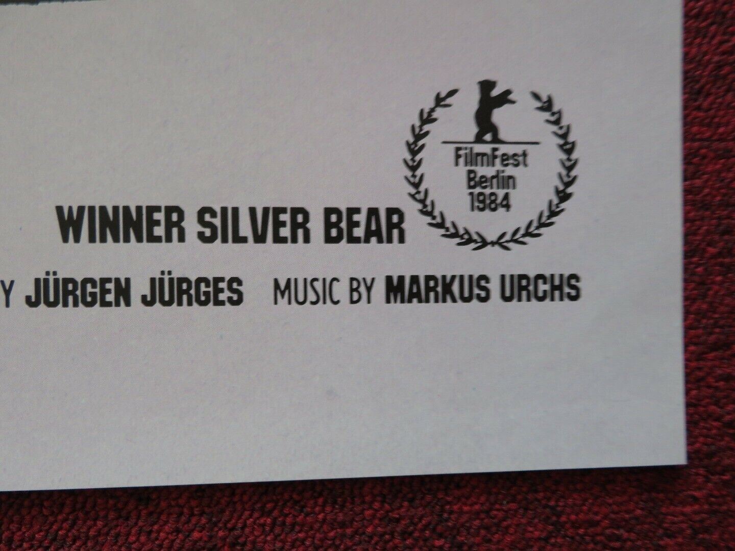 MAN UNDER SUSPICION US ONE SHEET ROLLED POSTER MAXIMILIAN SCHELL LENA STOLZE '84 Movie posters