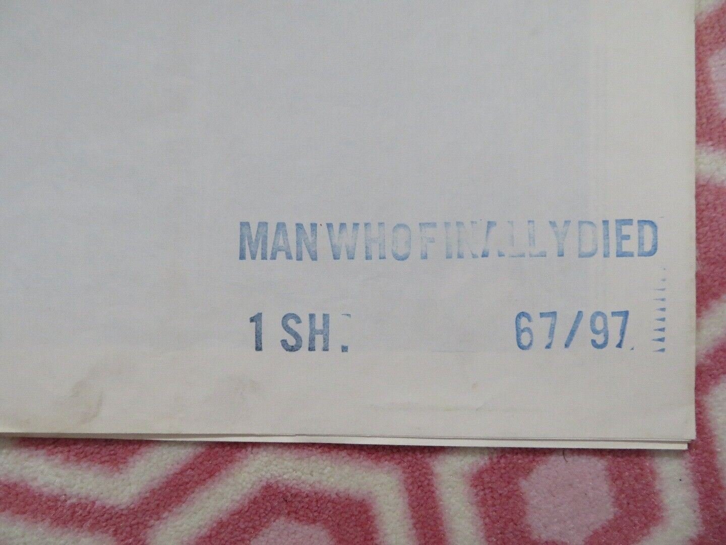 MAN WHO FINALLY DIED FOLDED US ONE SHEET POSTER GEORGINA WARD STANLEY BAKER 1967 - Rendezvous Cinema