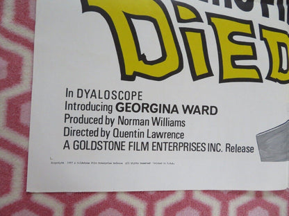 MAN WHO FINALLY DIED FOLDED US ONE SHEET POSTER GEORGINA WARD STANLEY BAKER 1967 - Rendezvous Cinema