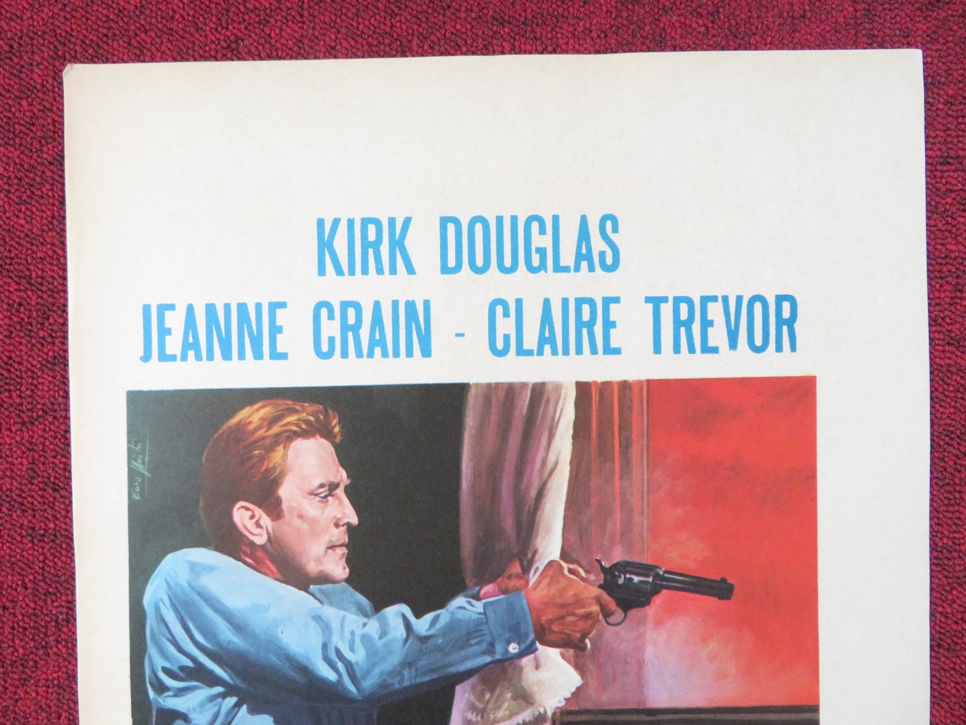MAN WITHOUT A STAR ITALIAN LOCANDINA POSTER KIRK DOUGLAS JEANNE CRAIN 1955 Rendezvous Cinema Movie posters