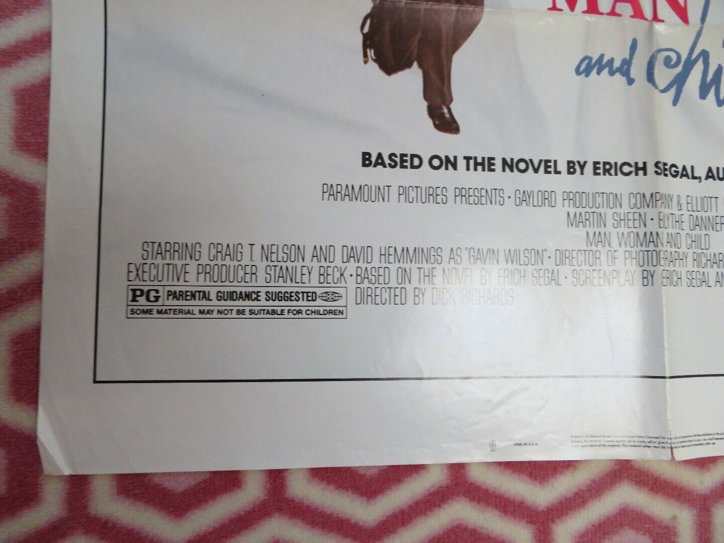 MAN WOMAN AND CHILD US ONE SHEET POSTER MARTIN SHEEN BLYTHE DANNER Movie posters